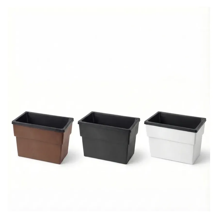 Vaso Anti Dengue nas três cores: marrom, preto e branco